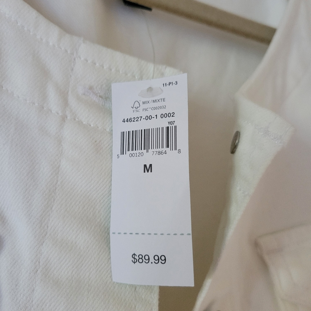 NWT Gap Factory White Denim Jacket - Picture 5 of 11